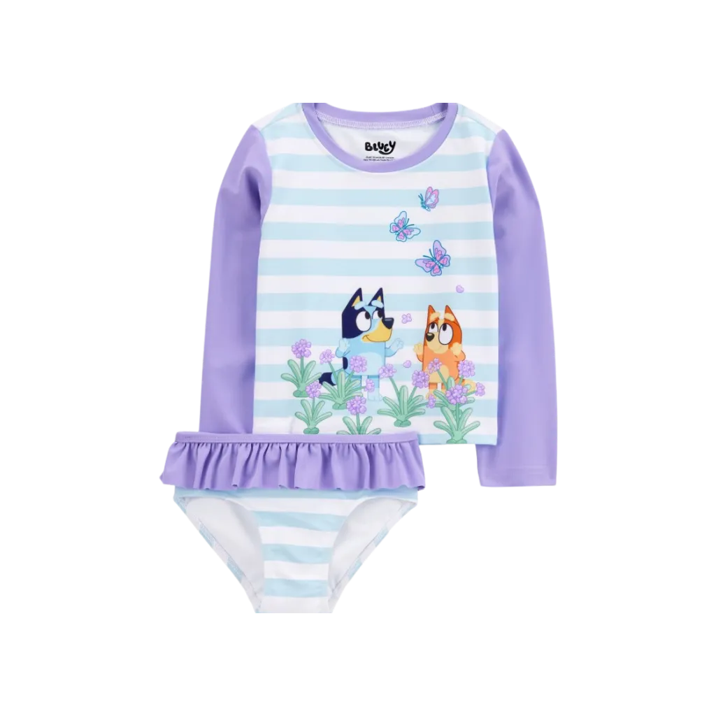 Vestido de Baño Carter's Bluey para Niña - Protección UV y Manga Larga