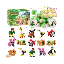 Huevos de Pascua Sorpresa con Bloques de Construcción - Animales del Bosque