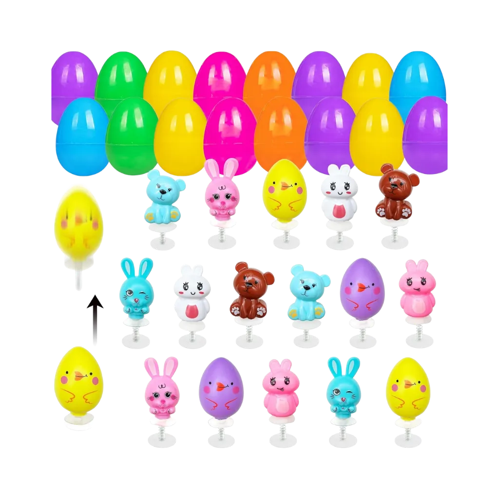 Huevos de Pascua Sorpresa con Juguetes Saltarines