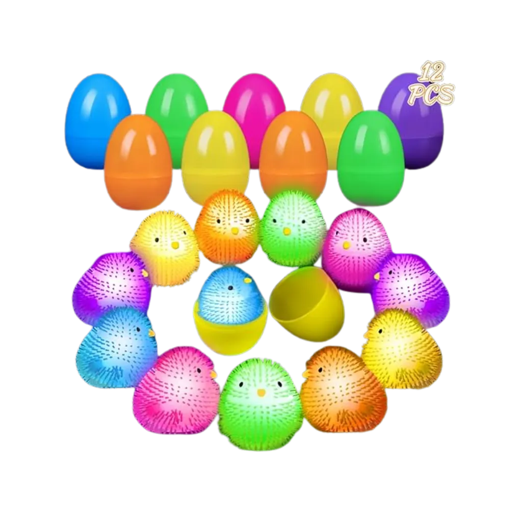 Huevos de Pascua Sorpresa con Pollitos LED