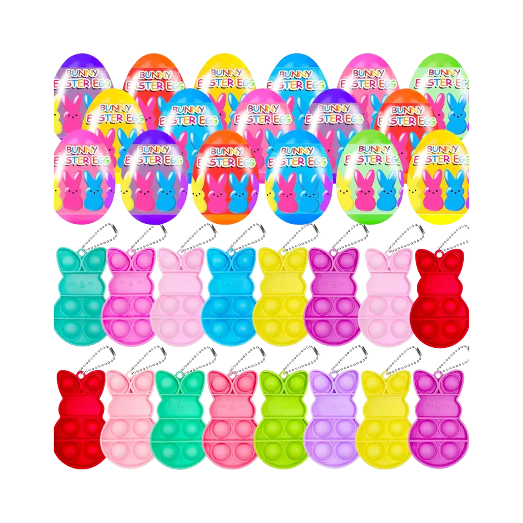 Huevos de Pascua Sorpresa con Pop It de Conejo