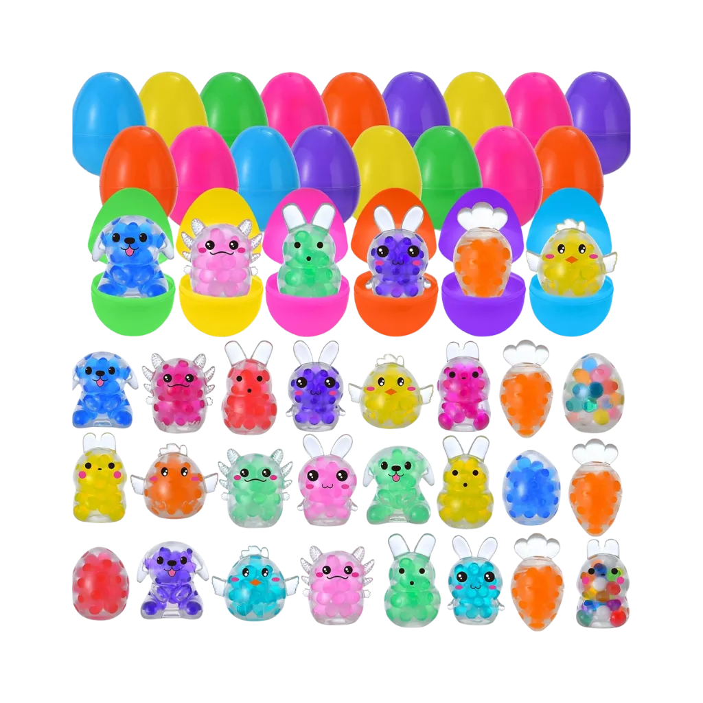Huevos de Pascua Sorpresa con Squishies Antiestrés- Juguetes Sensoriales